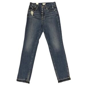 good american split hem button fly straight leg jeans size 2 / 26